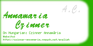 annamaria czinner business card