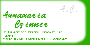 annamaria czinner business card